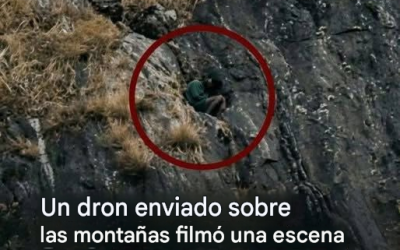 Un dron ZaginDron que sobrevoló las montañas capturó una escena que ningún ser humano había visto jamás.