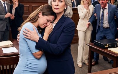 En mi audiencia de divorcio, con ocho meses de embarazo, el juez me dejó sin nada. Mi esposo sonrió y susurró: “A ver cómo sobreviven tú y ese bebé sin mí.” Pero cuando iba a salir derrotada, una multimillonaria abrió las puertas y dijo: “Mi hija vivirá mucho mejor sin ti.” Lo que pasó después destruyó su victoria.