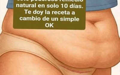 ADIOS al vientre caído! Podrá eliminar con éste poderoso remedio natural en solo 10 días