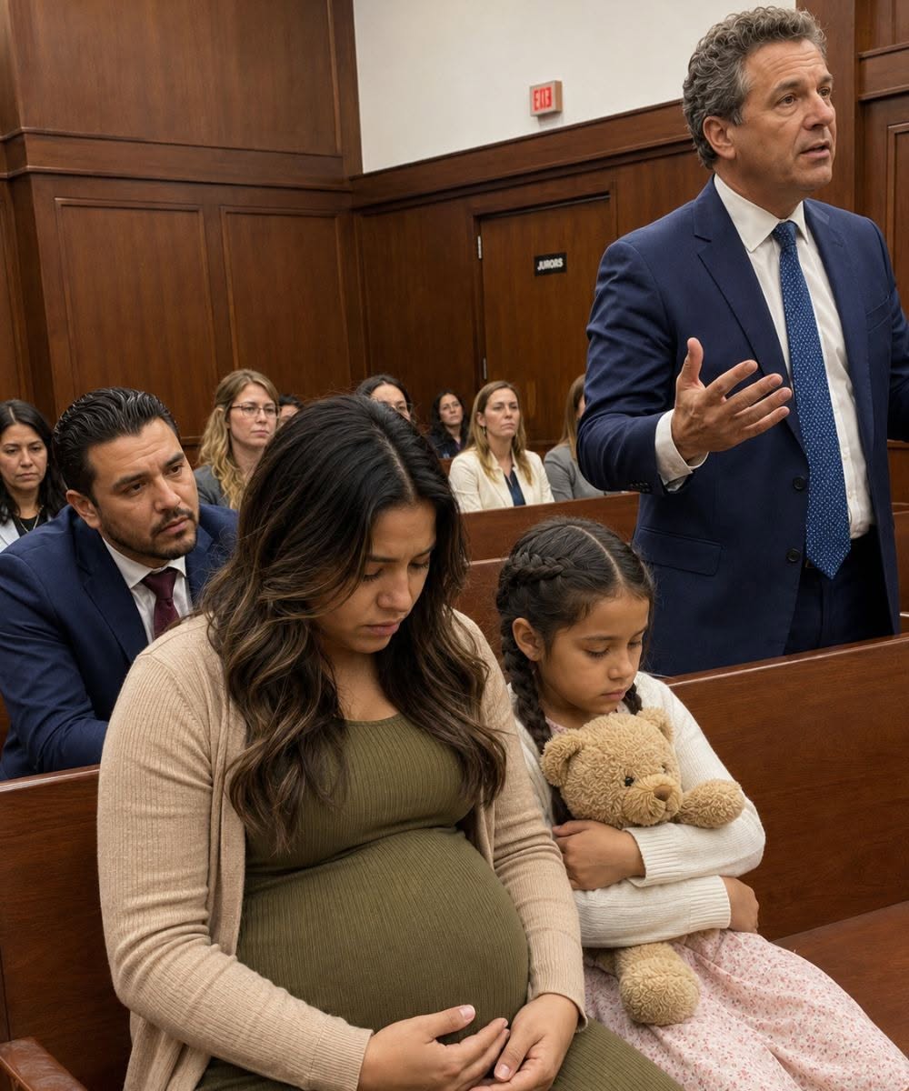 Una mujer embarazada le pidió el divorcio al juez y le entregó todo a su marido mientras su amante se reía; pero la sala del tribunal quedó en silencio