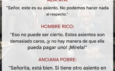 Se burló de una anciana en clase ejecutiva, pero luego el piloto dijo algo que hizo llorar a todos.