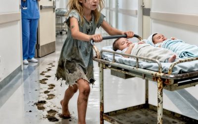 “Mi mamá lleva tres días dormida”. Una niña de 7 años empujó una carretilla kilómetros para salvar a sus hermanos gemelos recién nacidos, y lo que sucedió después dejó a todo el hospital sin palabras…