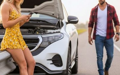 Padre soltero auxilia a mujer en víspera de navidad con auto varado… sin saber que era millonaria…