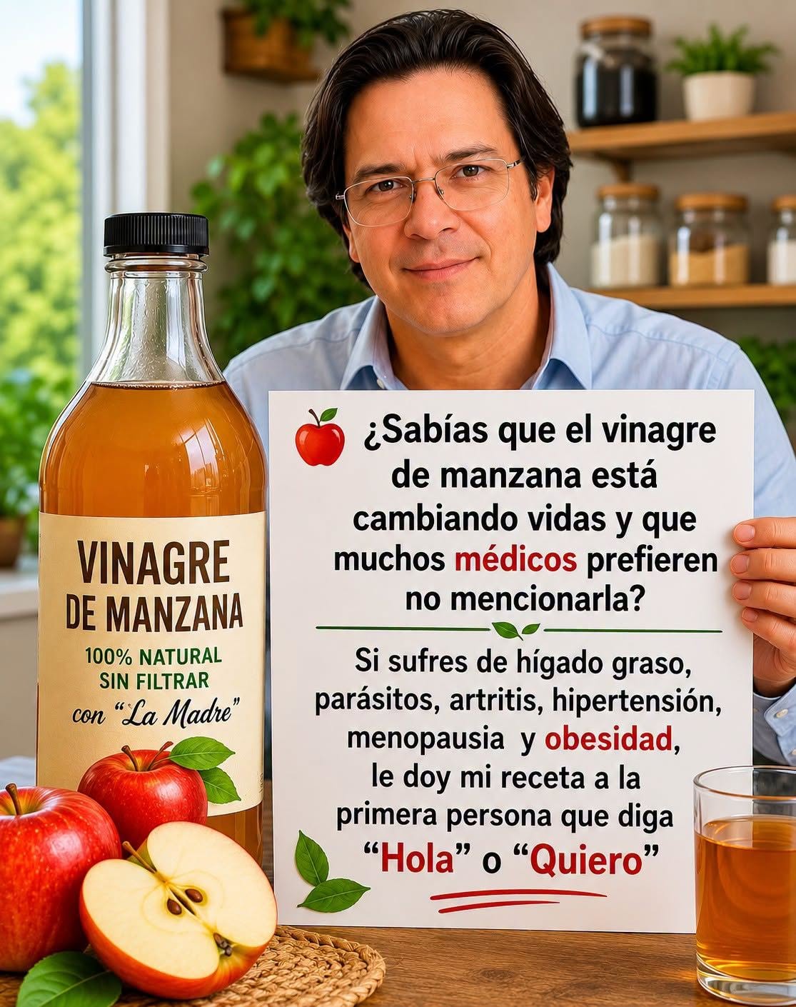 Vinagre de manzana en ayunas: secreto para una; mejor circulación.
