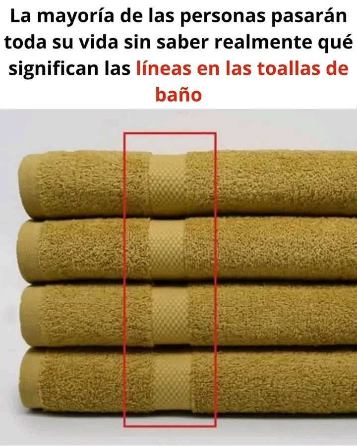¿Por qué las toallas tienen una raya?