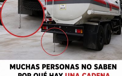 Por qué los camiones cisterna llevan una cadena colgando en la parte trasera