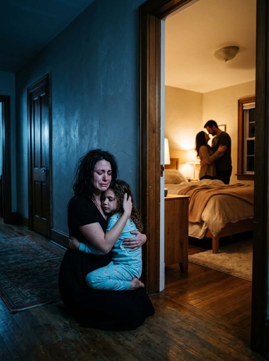 Mi hija de siete años me susurró: «Mamá… papá tiene una amante y planean quedarse con todo tu dinero». Esa noche, fingí irme a trabajar y luego regresé a casa inesperadamente; lo que vi me dejó paralizada.