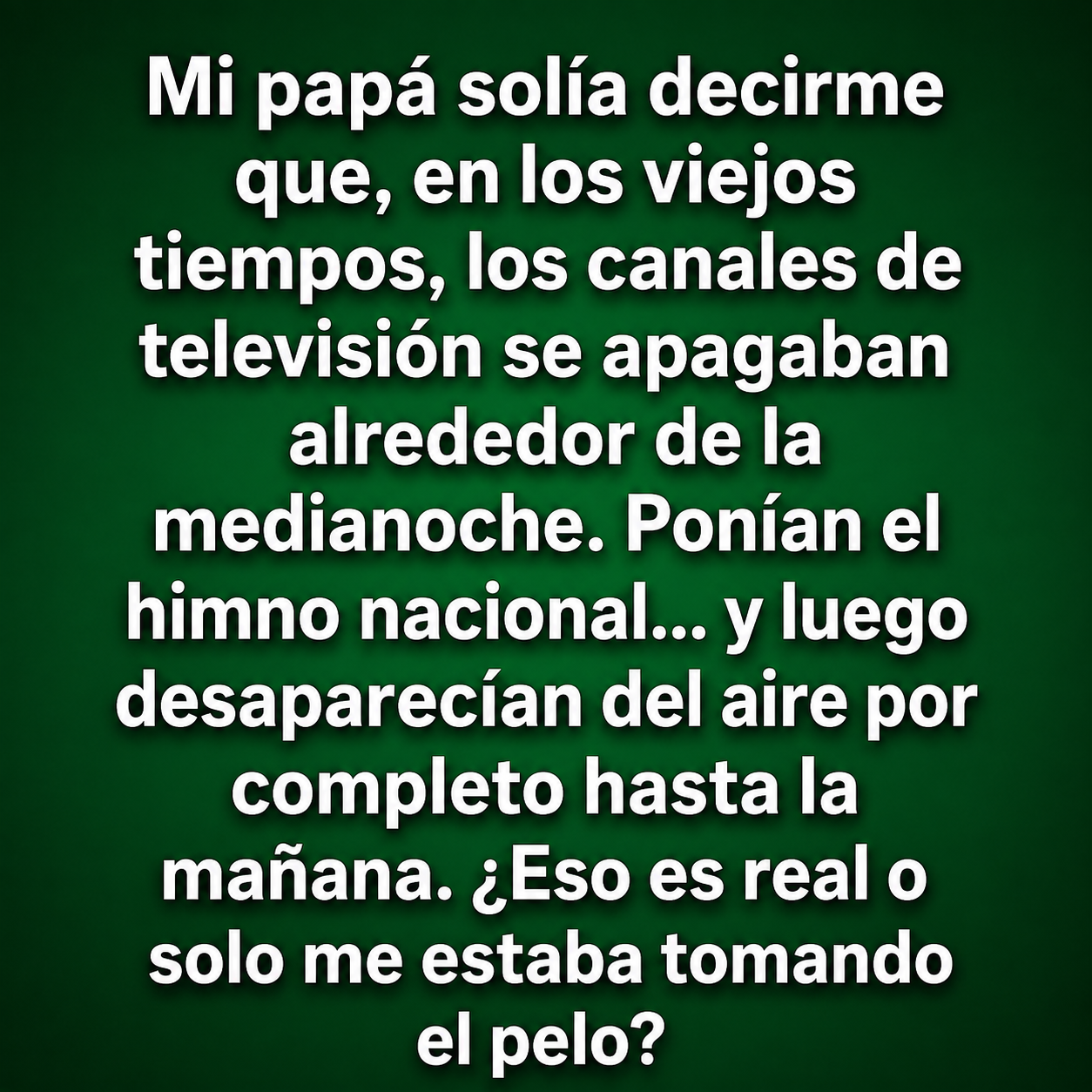 ¿Es cierto que antes los canales de televisión dejaban de transmitir por la noche?