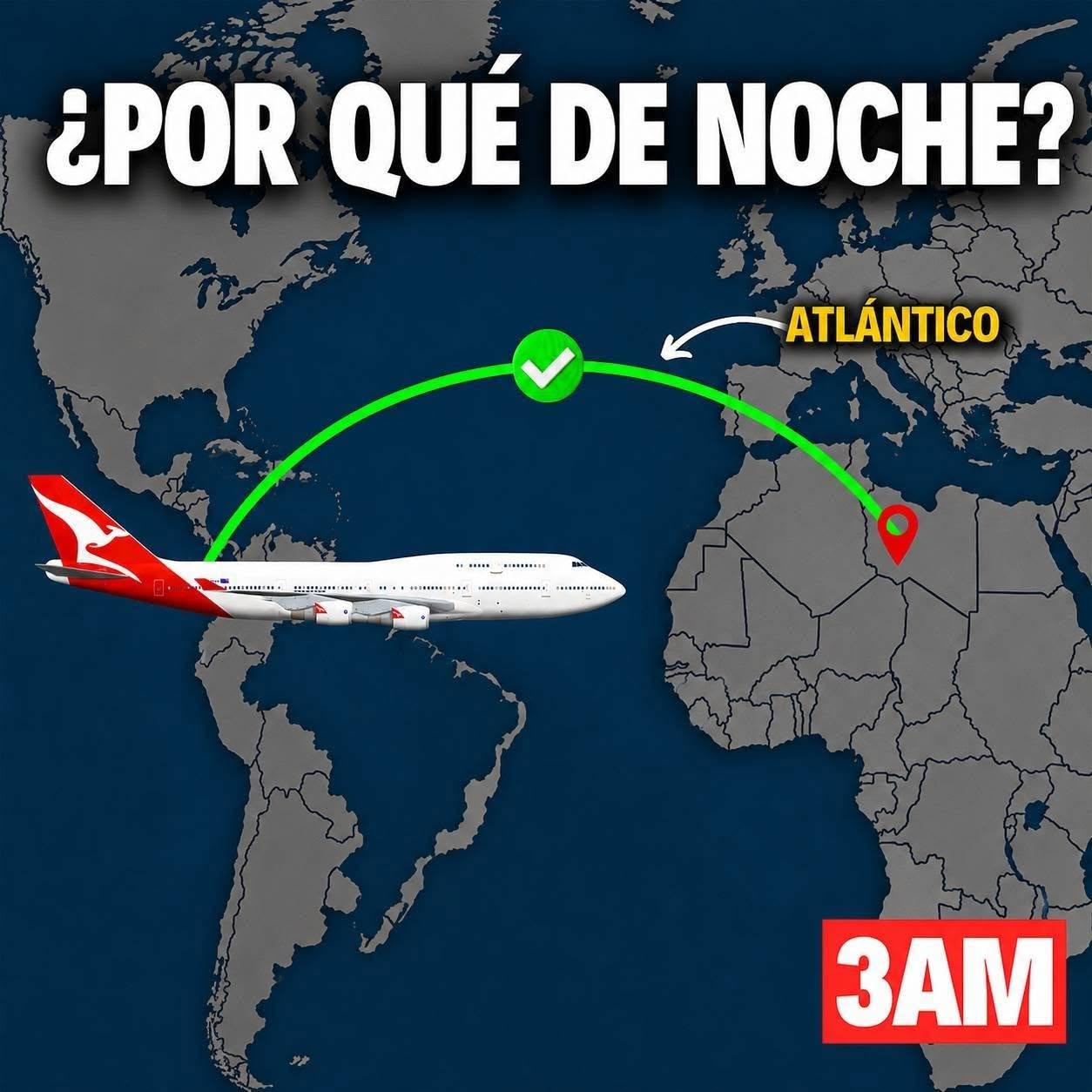 ¿Por qué los aviones no cruzan el Atlántico de día? 🤔🤯… Ver más
