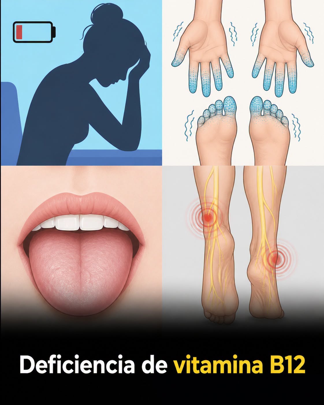 Deficiencia de vitamina B12: 8 señales que tu cuerpo puede estar enviándote