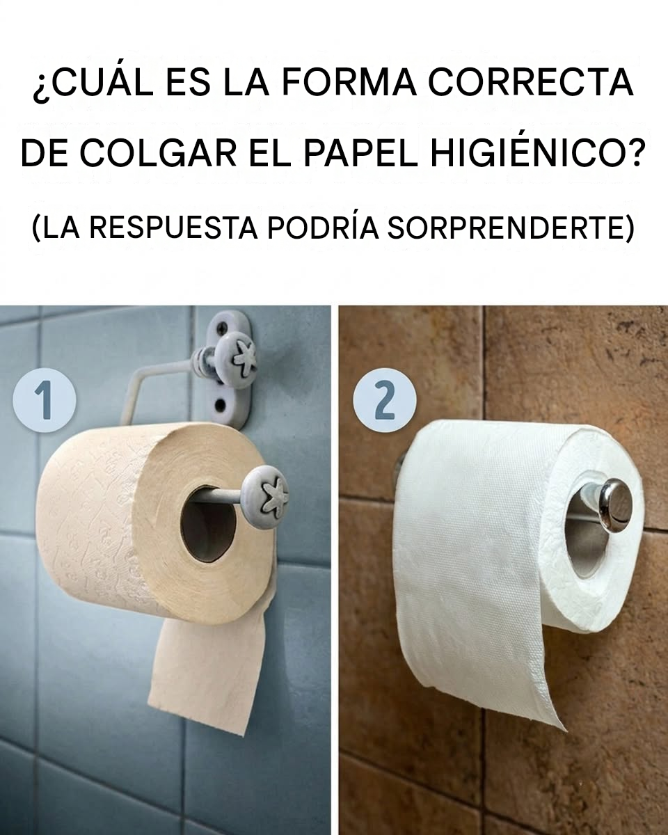 ¿Cuál es la forma correcta de colgar el papel higiénico? (La respuesta podría sorprenderte)