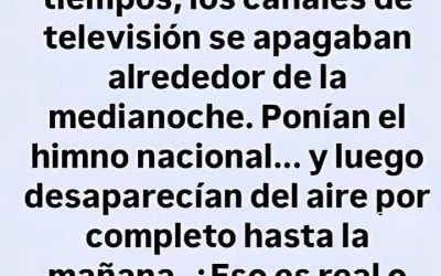¿Es cierto que antes los canales de televisión dejaban de transmitir por la noche? kara