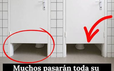 ¿Por qué las puertas de los baños públicos no llegan hasta el suelo? Lee más en el primer comentario.